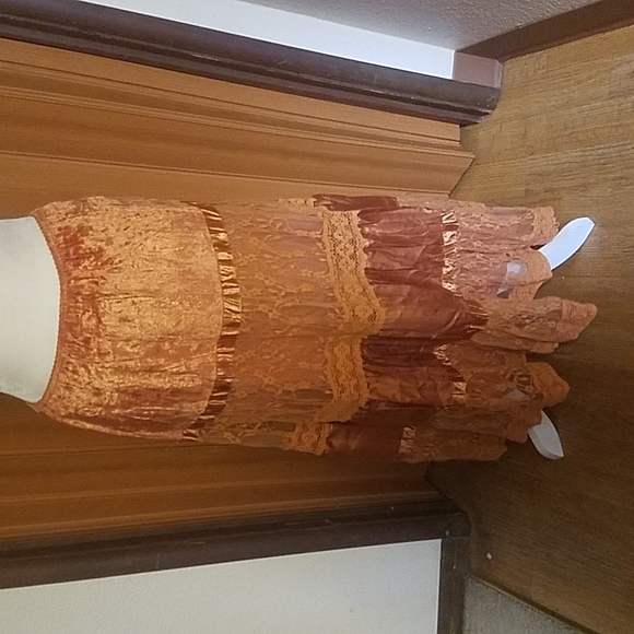 APOLLO RUST LONG SKIRT - Picture 2 of 4